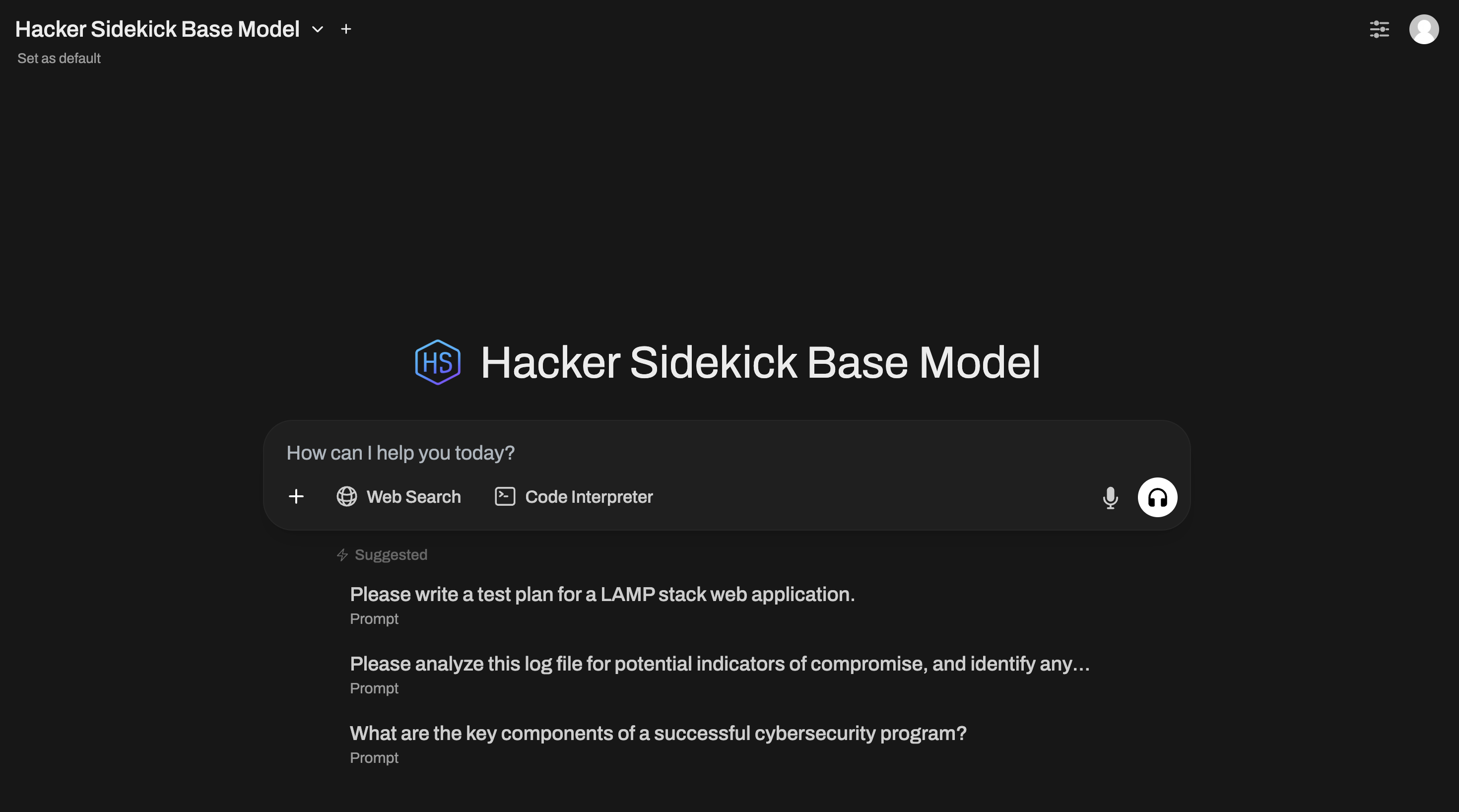 Hacker Sidekick AI assistant demo showing real cybersecurity analysis
